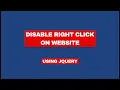 Disable Right Click on Website Using JQuery - How To Code School