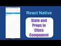 React native tutorial in hindi State and Props in Class Component