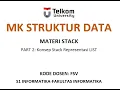 STRUKTUR DATA STACK PART 2 Konsep Stack Representasi LIST