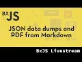 BxJS Website - JSON data dumps and PDFs from markdown