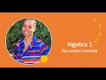 Algebra 1 - Recursive Formula