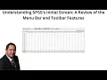 Understanding SPSS s Initial Screen A Review of the Menu Bar and Toolbar Features
