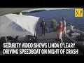 shows Linda O Leary driving speedboat on night of crash