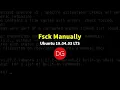 Fsck Manually - Ubuntu