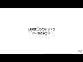 LeetCode 275 H-Index II