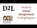 Snack Pack Grading Group Assignments in Brightspace so everyone gets same or different grades