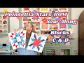 Poinsettia Stars BOM Sew Along Blocks C D