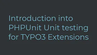 PHPUnit Introduction