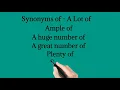 Synonyms of Words a lot of IELTS