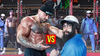 JANITOR vs THE BIGGEST GUY IN THE GYM. CHALLENGE Went Wrong