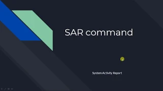 SAR command using Generate CPU Memory and report