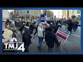 Hundreds of anti-ICE protesters march through downtown Milwaukee