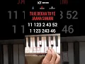 Tuje Dekha Toye Jana Sanam Piano Tutorial And Notes #pianotutorial #pianonotes #shorts