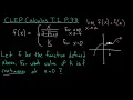 CLEP Calculus Continuity