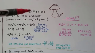 G E D Math 13c Solving multi-step percent problems