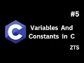 Variables And Constants In C C Tutorial Series In Tamil ZATN TECH SCHOOL