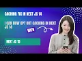 No more caching in next js Caching in next js 14 Caching fix in next js 14 KodeWithNalla