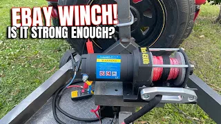 CHEAP eBay Electric WINCH for the Car Trailer Install 4500lbs