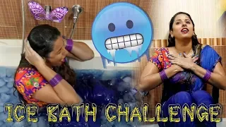 crazy ice bath challenge actress shraavya reddy in hot sareeee bathtub ft shraavya reddy