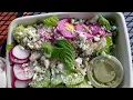 Vitality Bowls Superfood Cafe Green Goddess Salad Acai Bowl with Bananas Blueberries