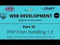 Web Development Tutorial Part 12 PHP Form Handling 1 3 MySQL Connection Tech Quick Learner