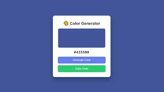Color Generator using HTML CSS JavaScript Random Color Generator with Copy Code