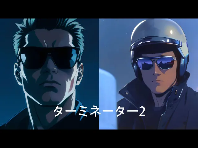 Terminator 2 as a Japanese Anime