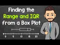 Find the Range Interquartile Range IQR from a Box Plot Box and Whisker Plot Math with Mr J