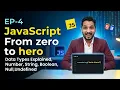 JavaScript Data Types for Beginners 2026 Number String Boolean Complete Guide
