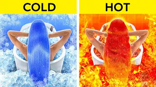 EXTREME HOT VS COLD CHALLENGE Fire Girl vs Water Girl Were Adopted