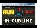 How to Run Java in Sublime Text on Mac OS 2021