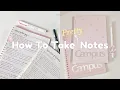 How To Take Pretty Notes Easy Aesthetic Note-Taking Tips