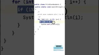 PRINT EVEN NUMBERS 2-METHODS IN JAVA