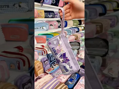 Cutest Purple Kuromi JUMBO Zipper Pouch Adorable Geometry Box + Purple Stationery Collection #Shorts