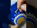Lagu blue and gold dot mandala mug #satisfying #painting #art #dotart #dotpainting