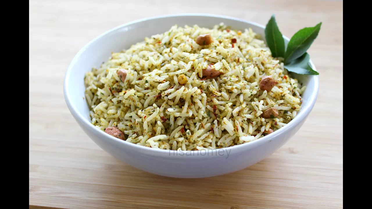 Curry Leaves Rice - Healthy Lunch Ideas - Indian Meal Recipes - Rice Recipes/Lunch Box Ideas
