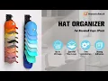 Houoisheck Hat Organizer for Baseball Caps Hat Rack for Wall with Strong Adhesive Hold up to 20 Hats