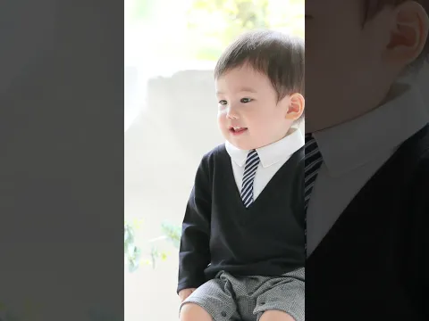 [現貨] 日本直送 Aenak 男童裝 灰色V領恤衫造型 嬰兒連身衣