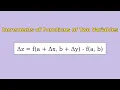 Increments of Functions of Two Variables