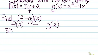 Operations with Functions part 2