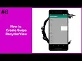 Android Studio Tutorials Create Recyclerview Swipe Itemtouchhelper Remove item