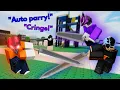 Toxic Players Thought I Had Auto Parry ROBLOX Combat Warriors