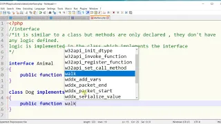 Interface in PHP Object Oriented Code