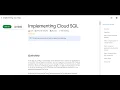 Implementing Cloud SQL Lab solution