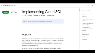 Implementing Cloud SQL Lab solution