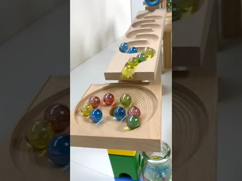 Marble Run ASMR ☆ HABA Wave Slope & Rotating hall, milk bottle of Water #shorts #marblerun #asmr