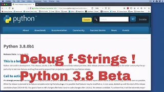 New Python 3 8 debug f-string feature