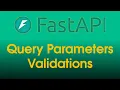 FastAPI Tutorial Query Parameters Validation Part 5