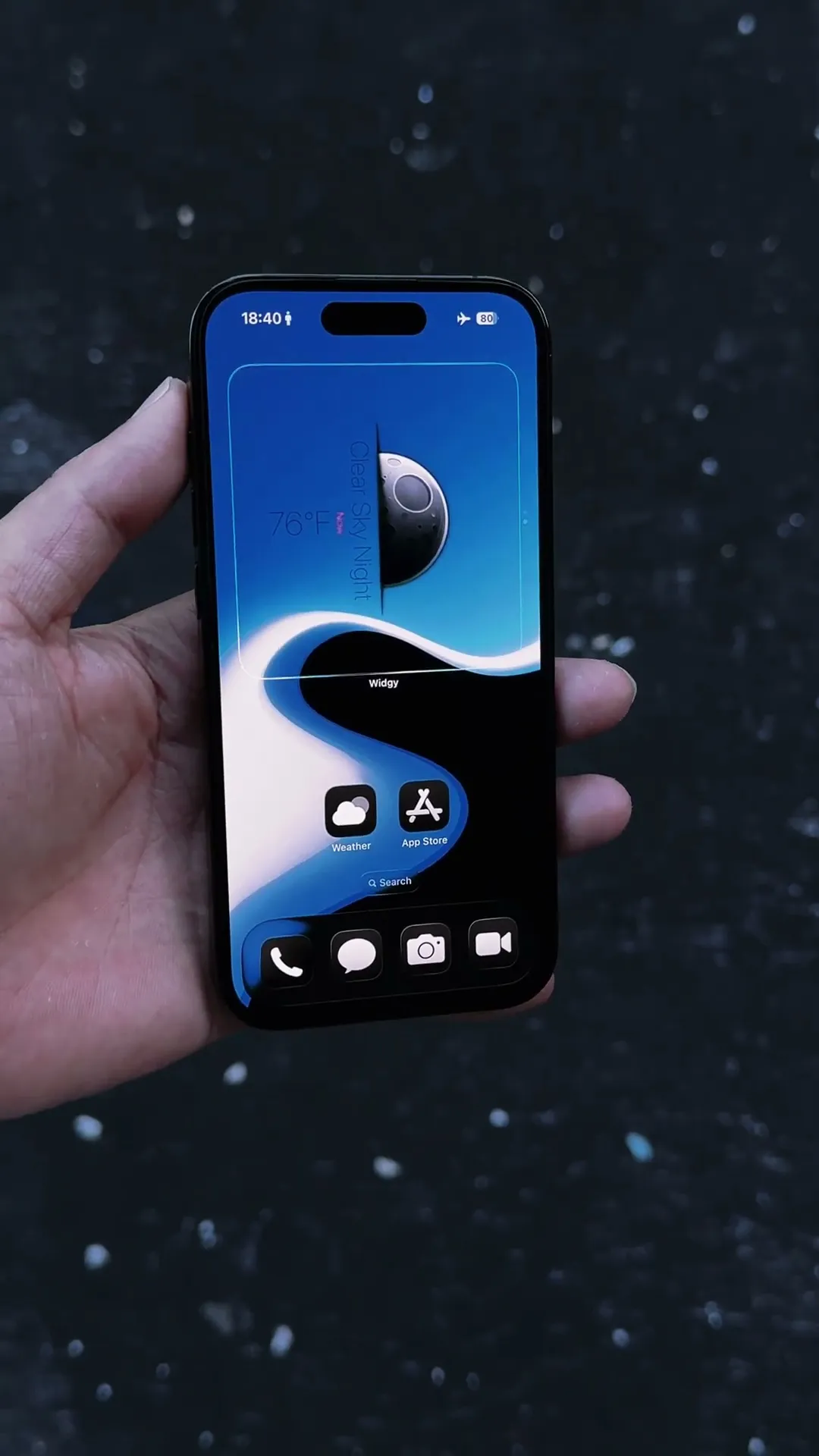 Blue iPhone Wallpaper Setup Preview