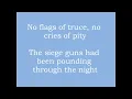 Fortress Around Your Heart (Lyrics)